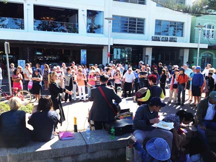 roving musicians at Manly Jazz Festival